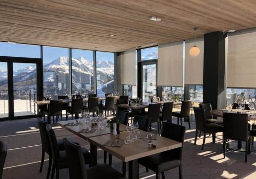 Stores Sunbox Sun&Lux au restaurant Le 360 à La Plagne